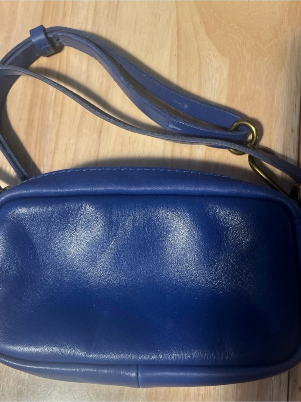Madewell Cobalt Blue Leather carabiner, mini Crossbody Bag